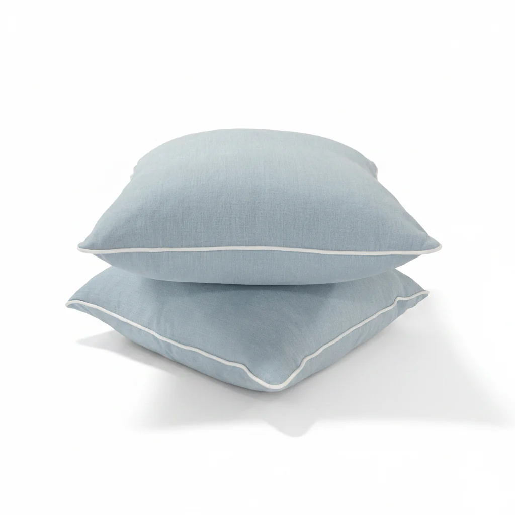 24”x24” Throw Pillow ( Set of 2) - Sky Blue - Custom Upholstered Accent Pillows - Image 4