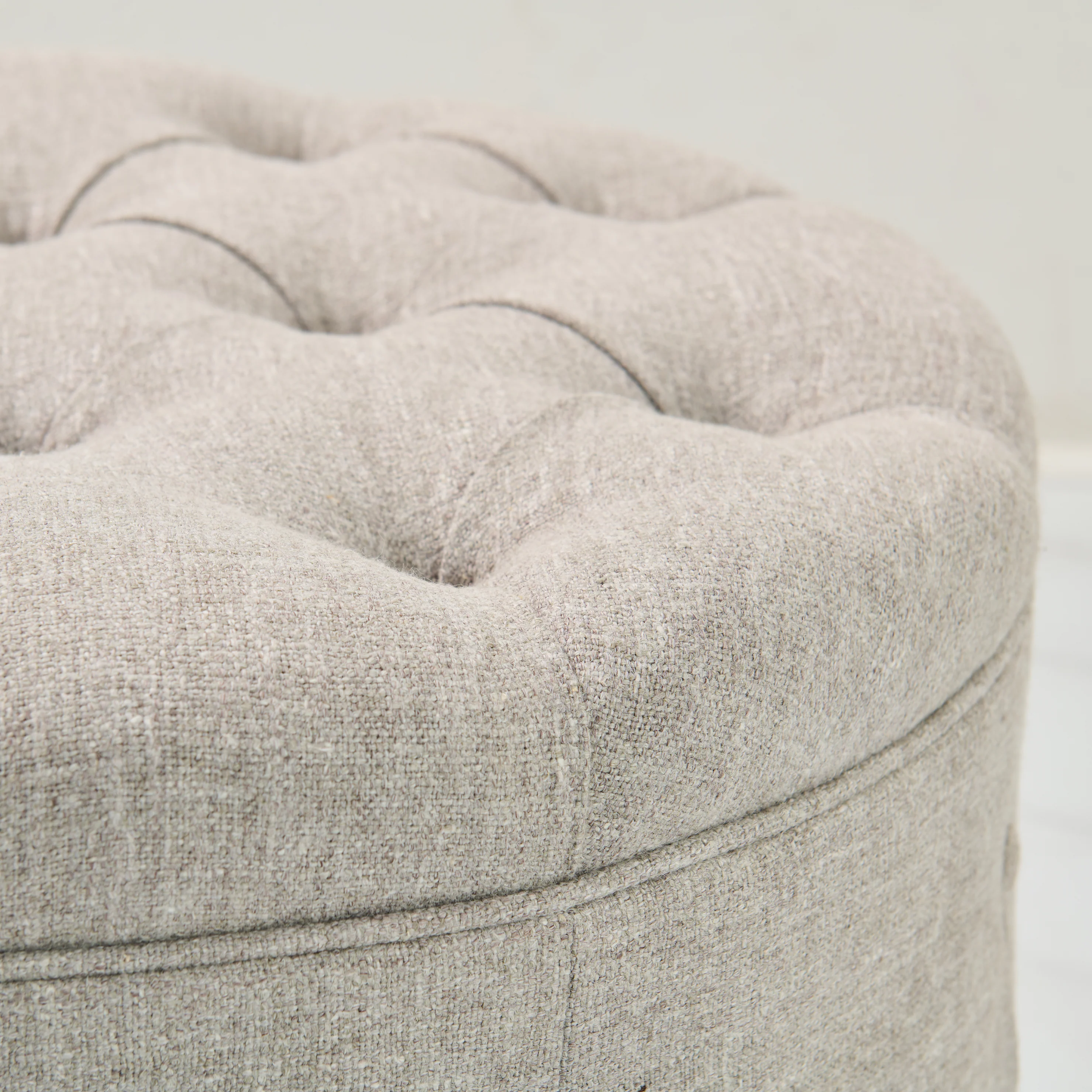 36" Tufted Round Ottoman / Coffee Table - Image 3