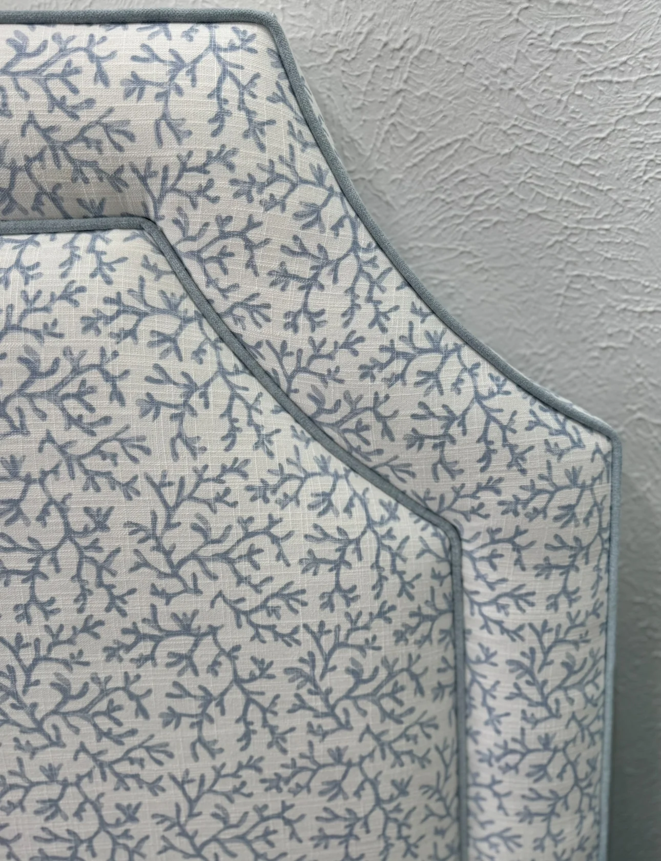 60”H Twin Headboard Only - Blue Reef - Sky Blue Trim - Image 3