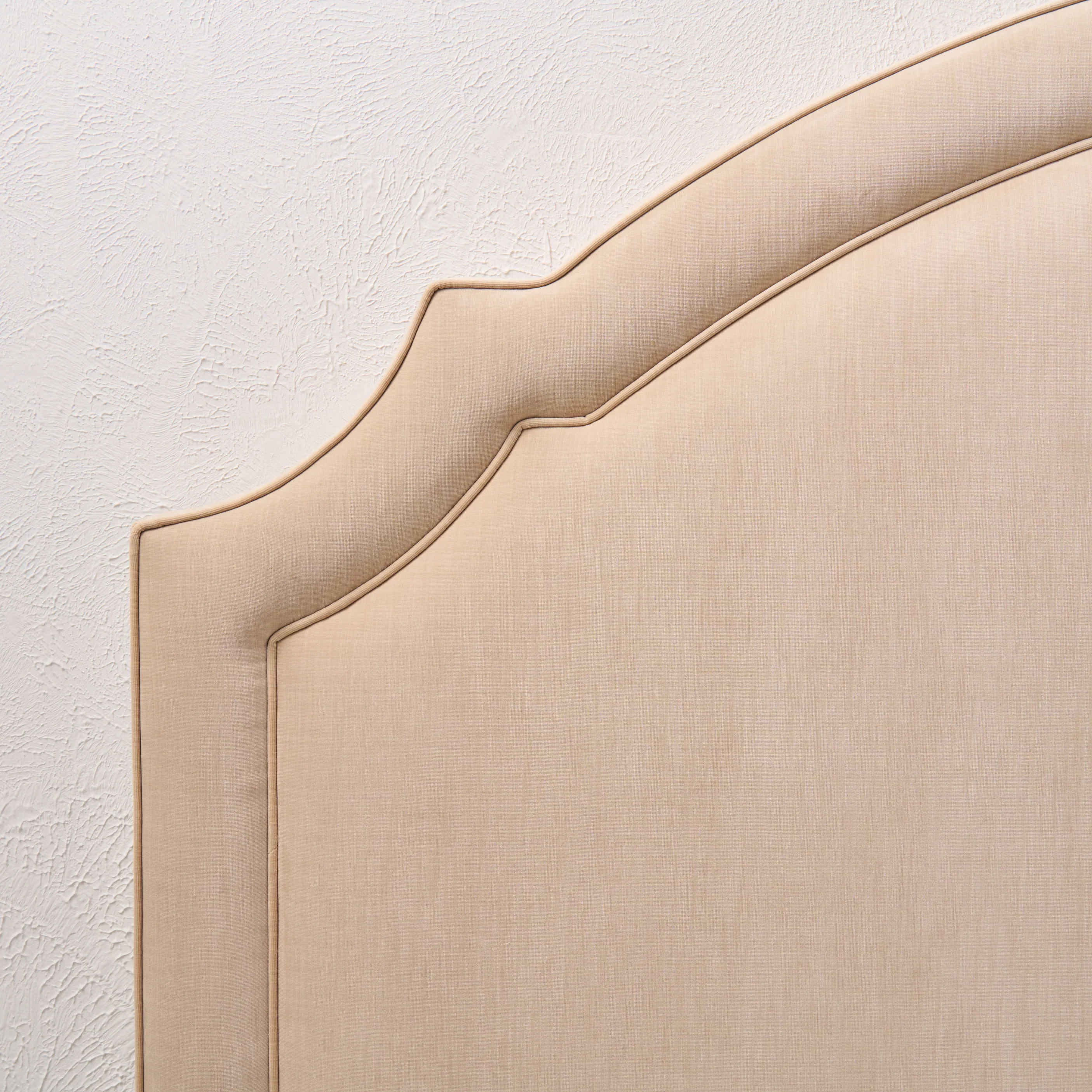 65”H King Headboard Only - Champagne Velvet Fabric - Self Welted - Image 3
