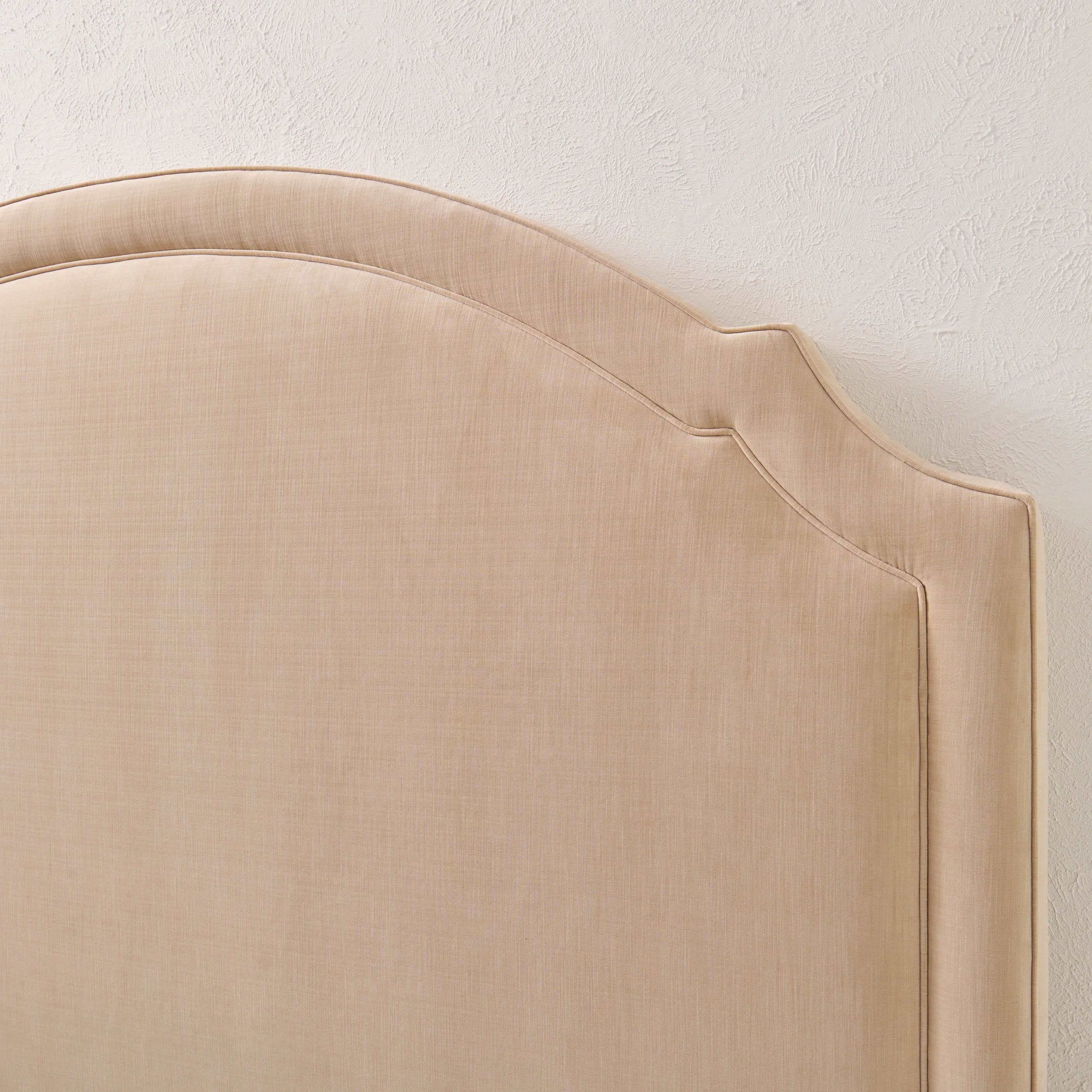 65”H King Headboard Only - Champagne Velvet Fabric - Self Welted - Image 4