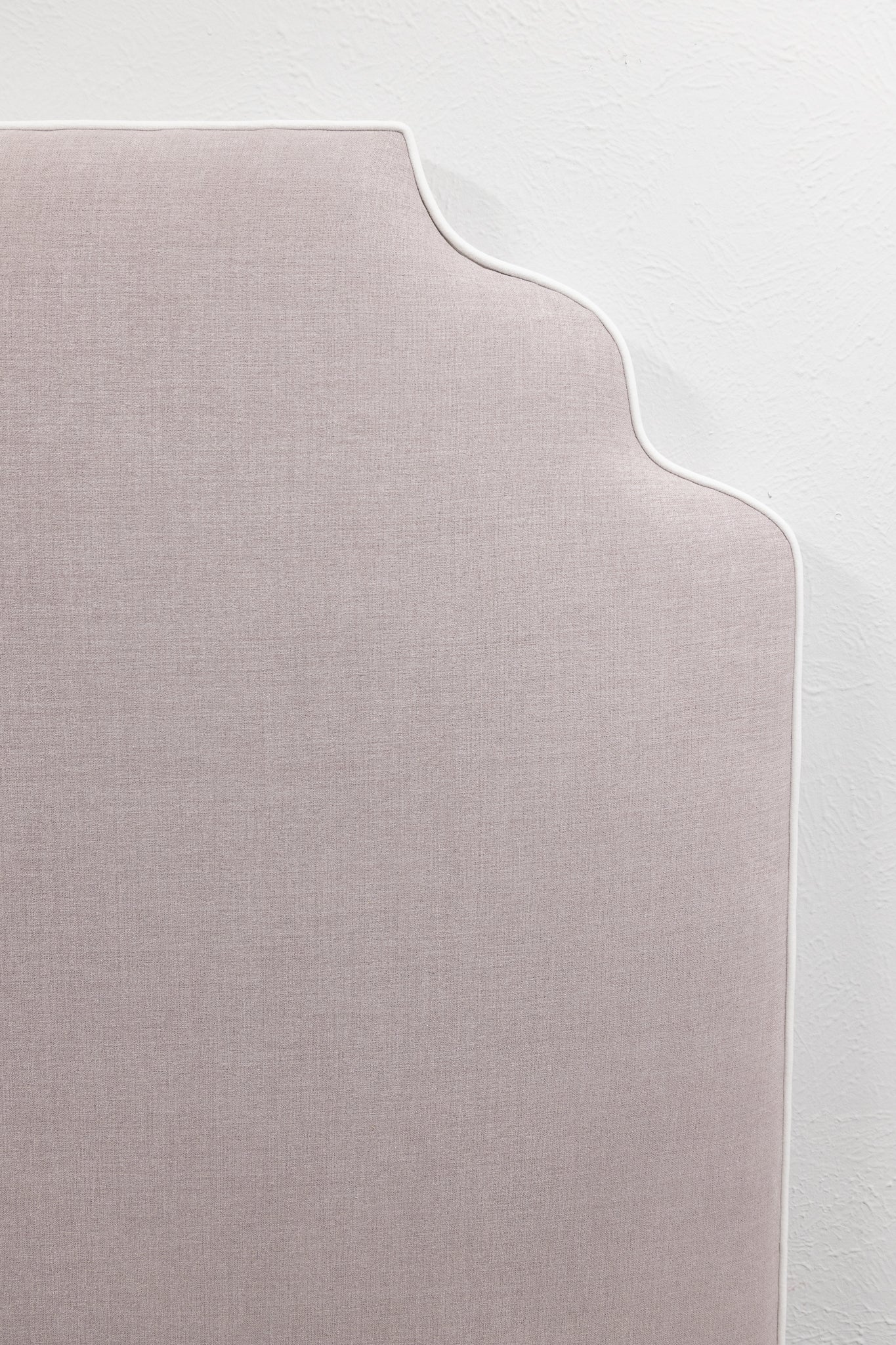 65”H Queen Headboard Only -  Lilac Woven - White Trim - Image 2
