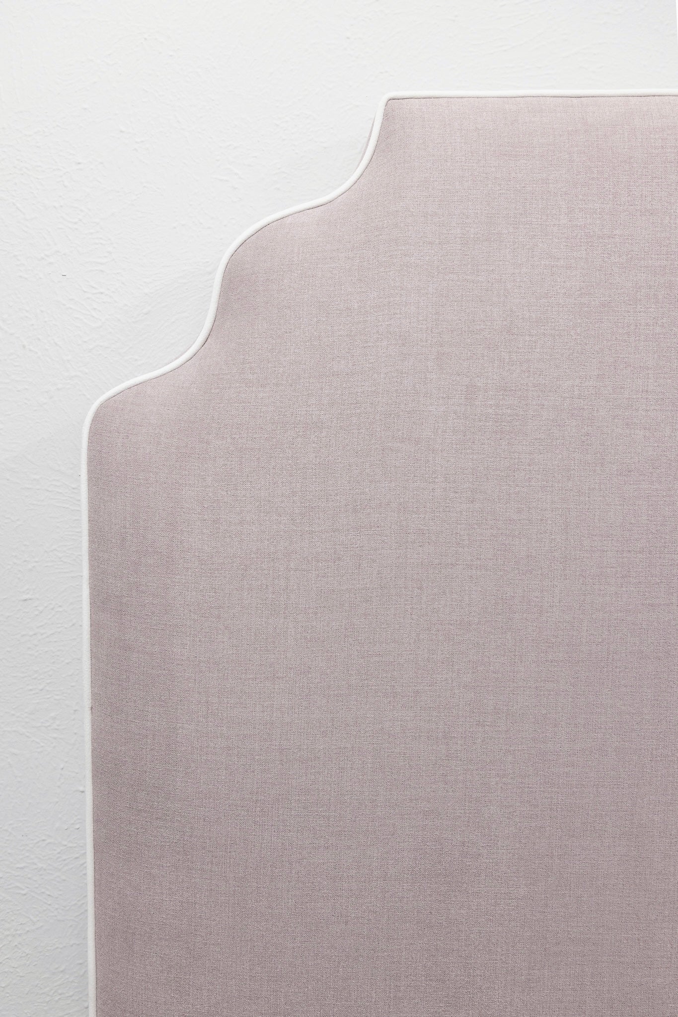 65”H Queen Headboard Only -  Lilac Woven - White Trim - Image 5