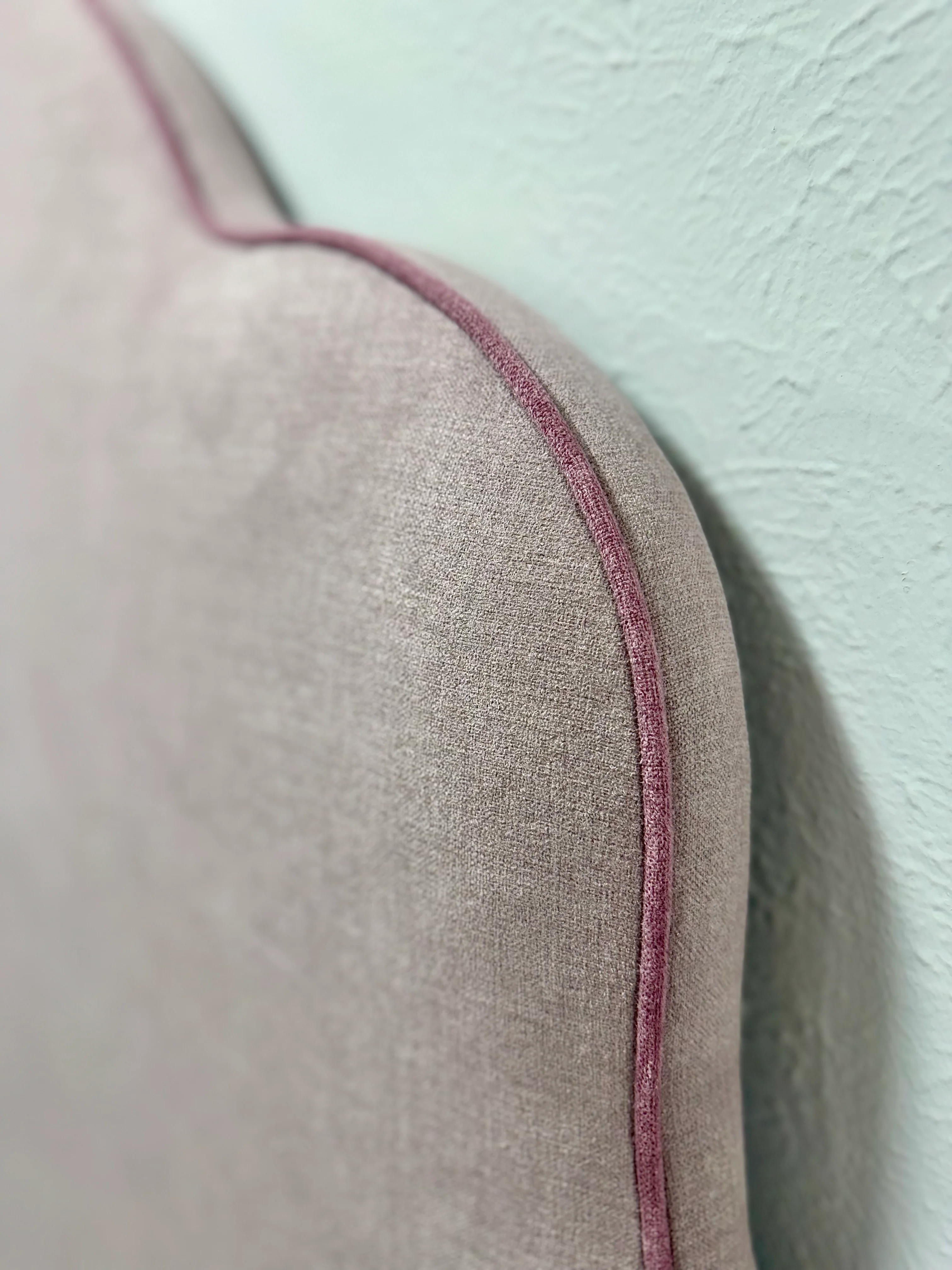 65āH Queen Headboard Only - Lilac Linen - Lavender Trim - Image 7