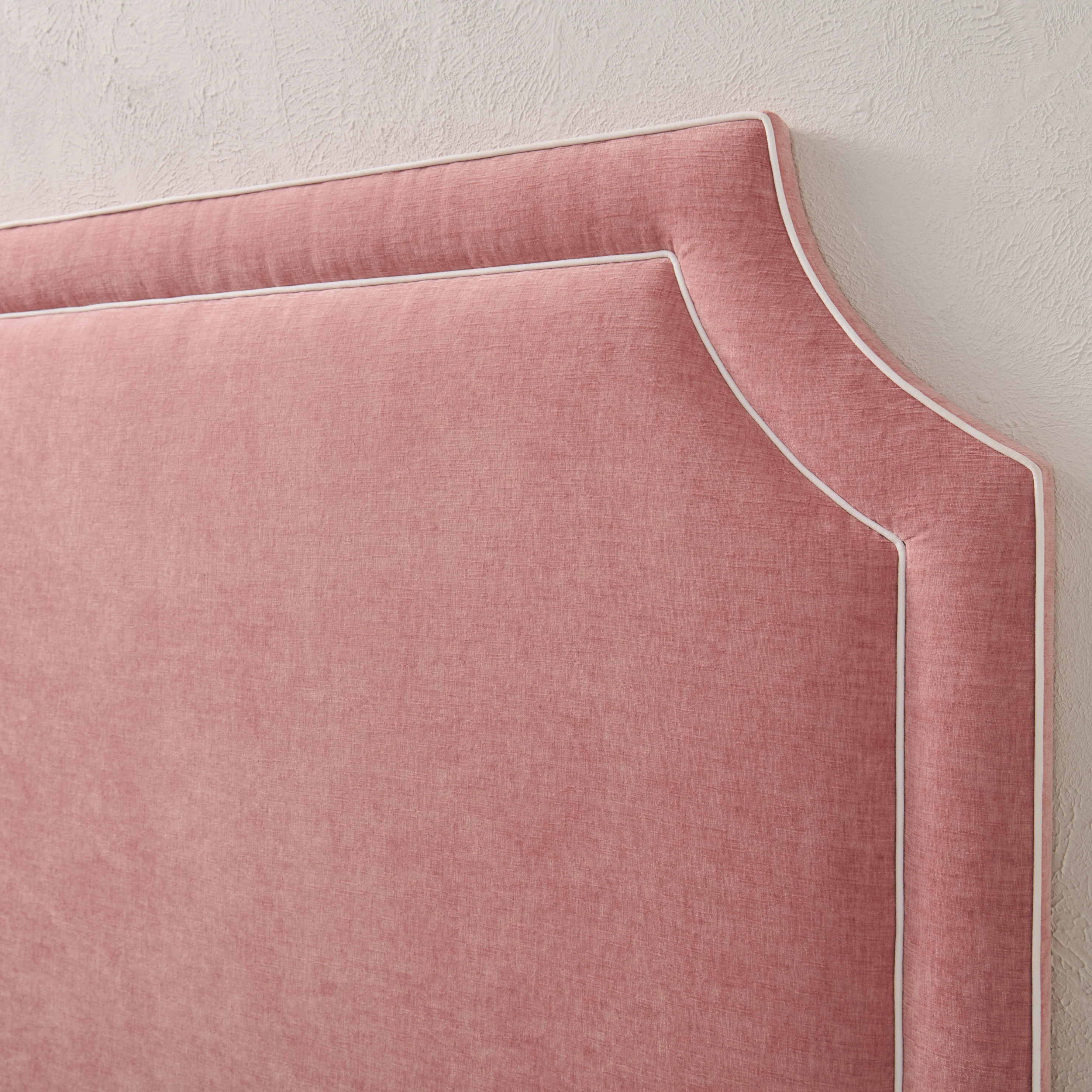 65" H Queen Headboard Only - Petal Pink - White Trim - Image 4