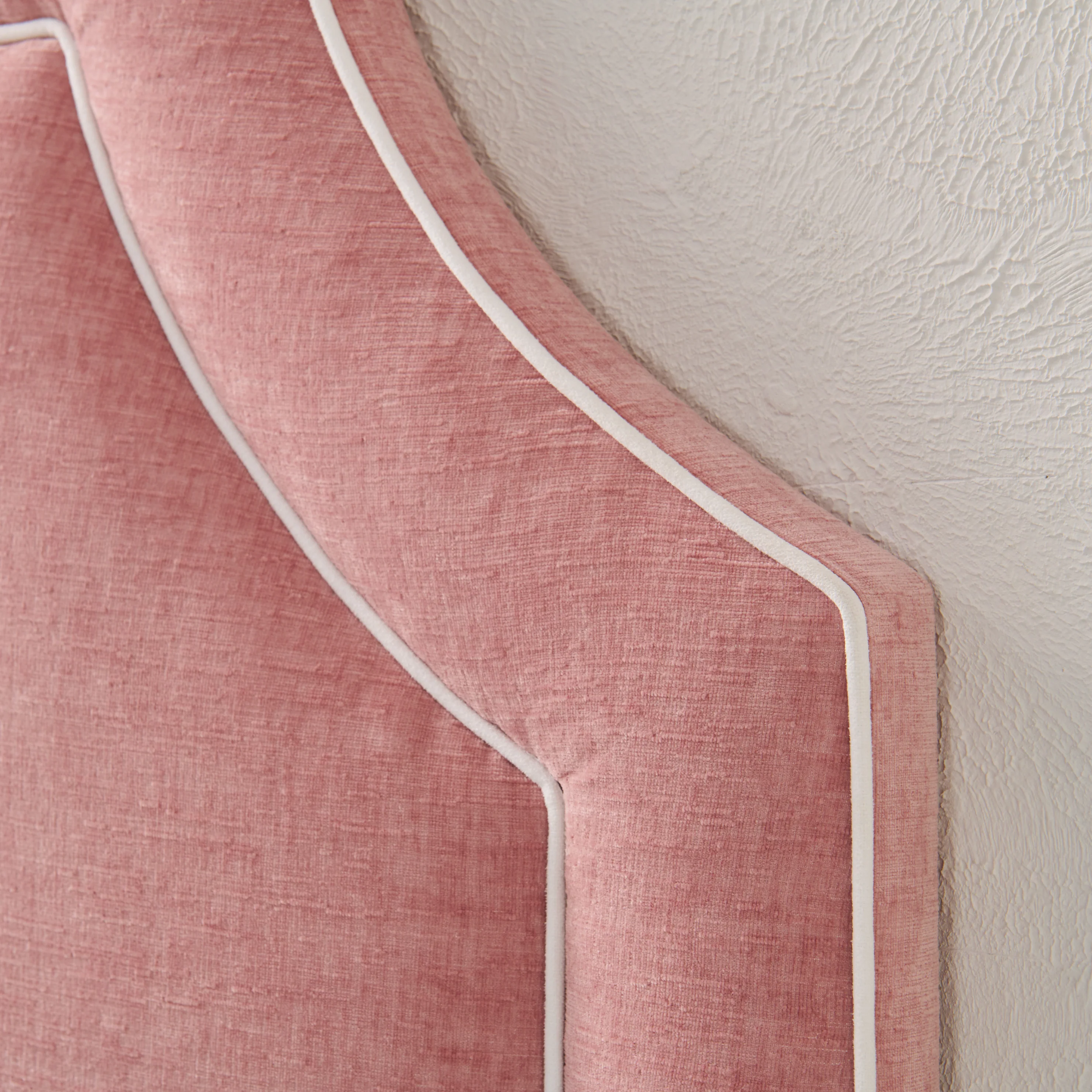 65" H Queen Headboard Only - Petal Pink - White Trim - Image 6