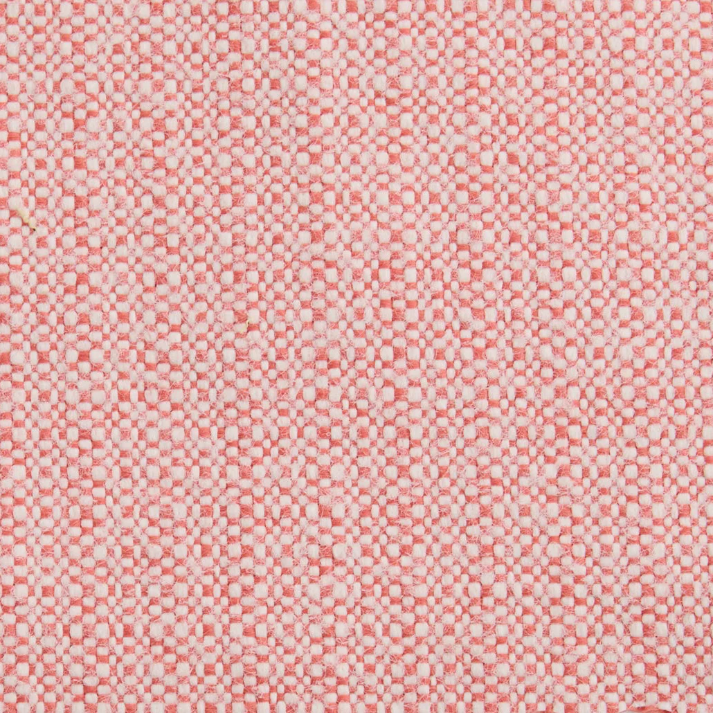 65”H Queen Upholstered Platform Bed - Performance Coral Linen Fabric - Pear Green Trim - Image 3