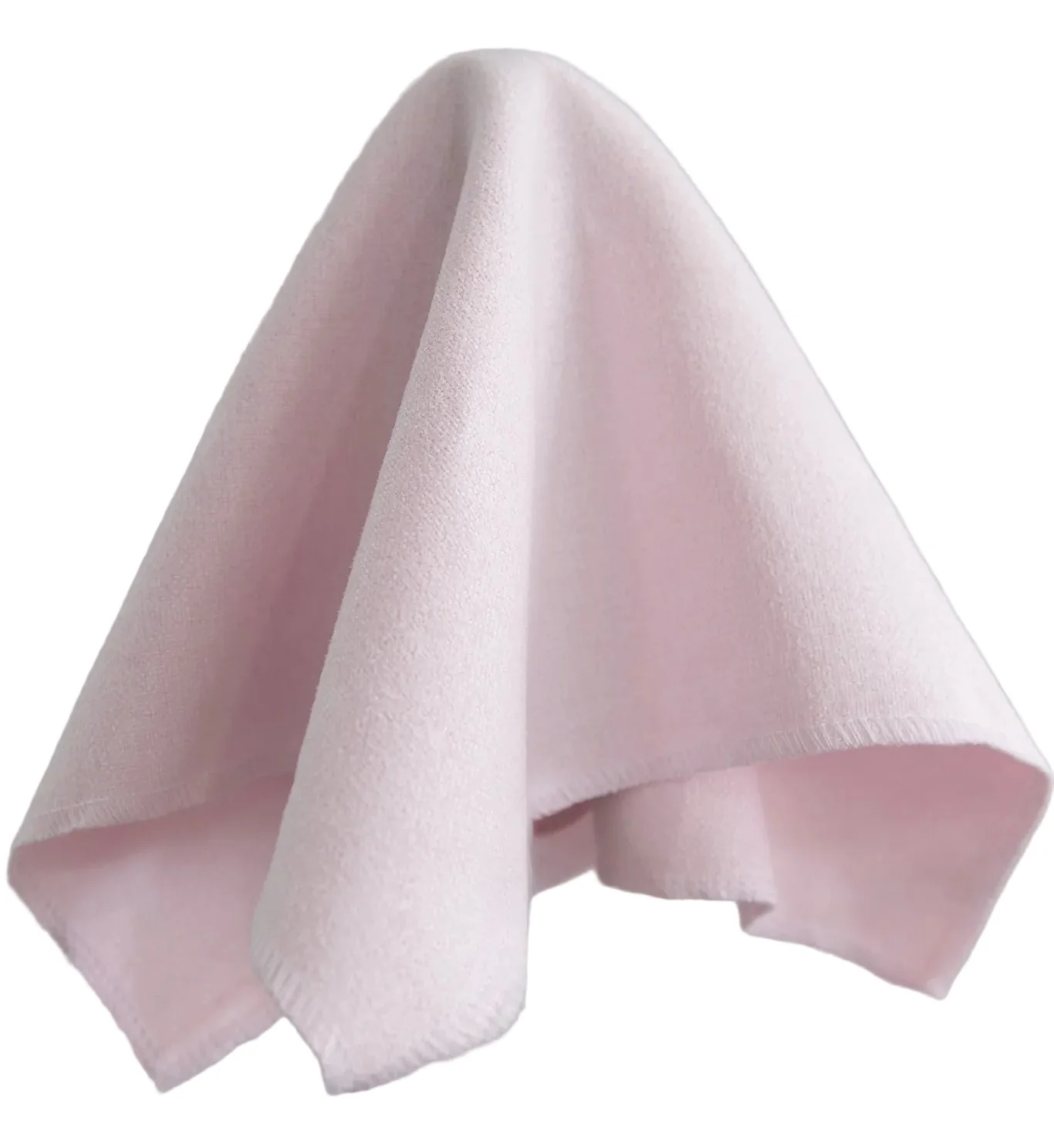 65”H Queen Upholstered Platform Bed - Scalloped Legs - Powder Pink Woven Fabric with White Pink - Image 3