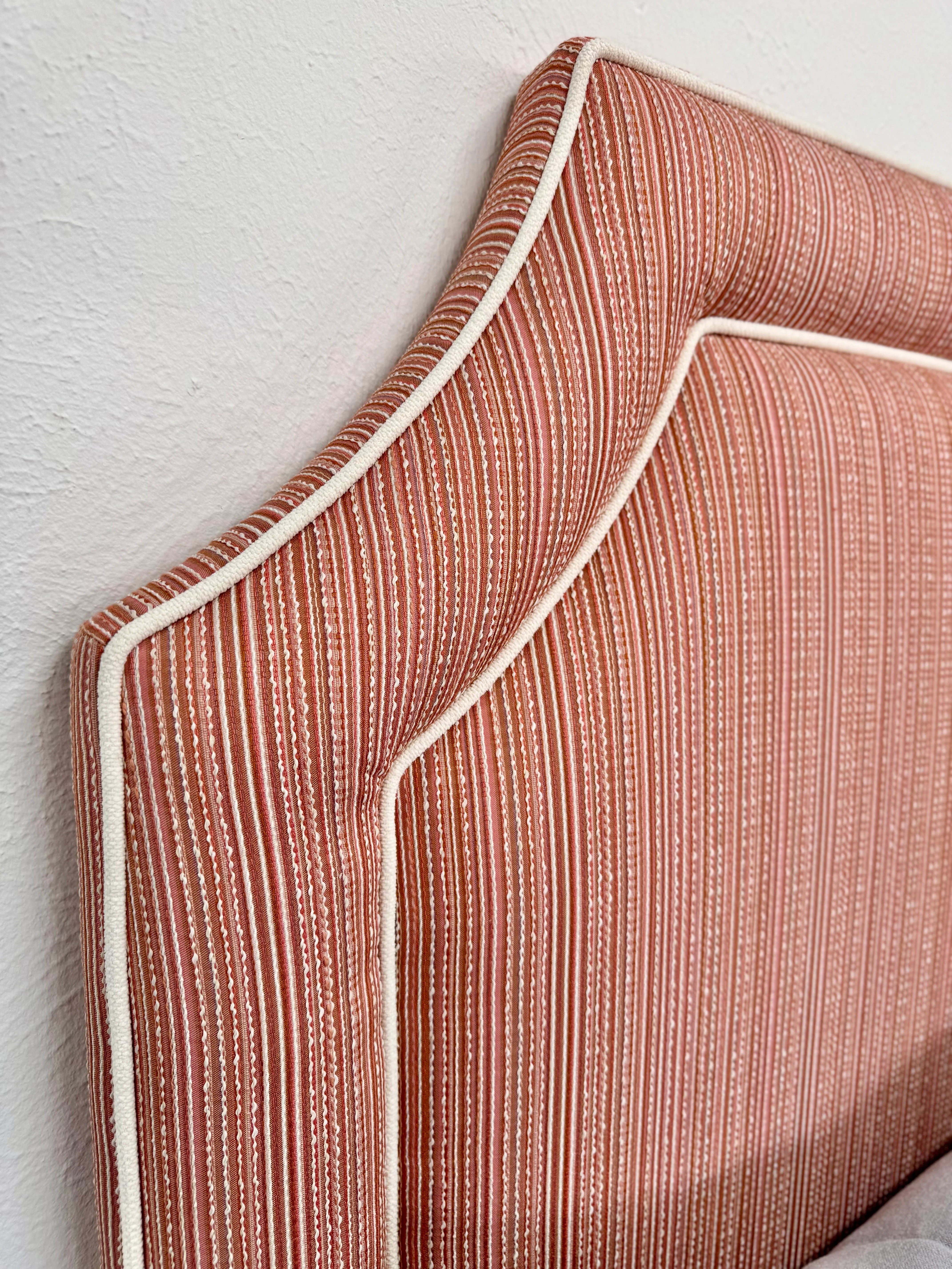 65āH Twin Headboard in Performance Fabric - White Trim - Image 3