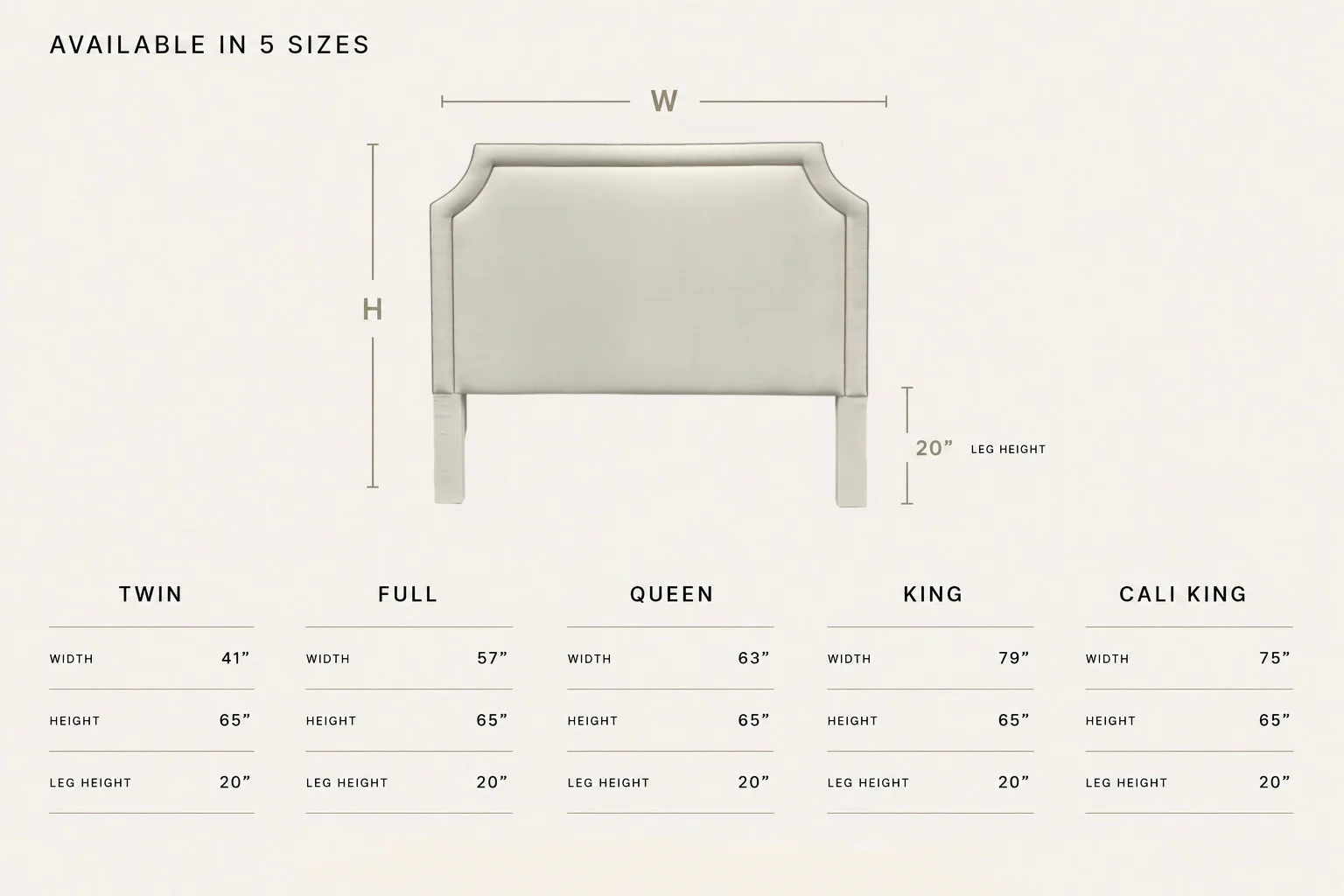 65"H King Headboard in Oat Meal Woven Fabric - Mushroom Trim - Image 3