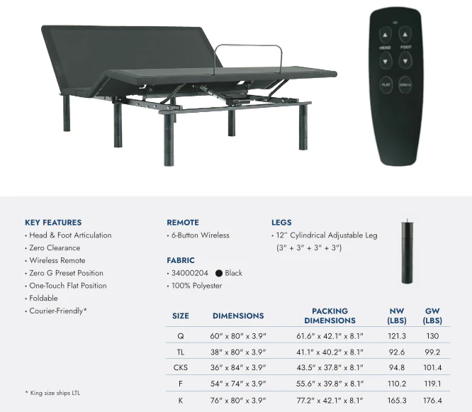 RIO 2.0 Adjustable Base by Ergomotion - Adjustable Base - Image 8