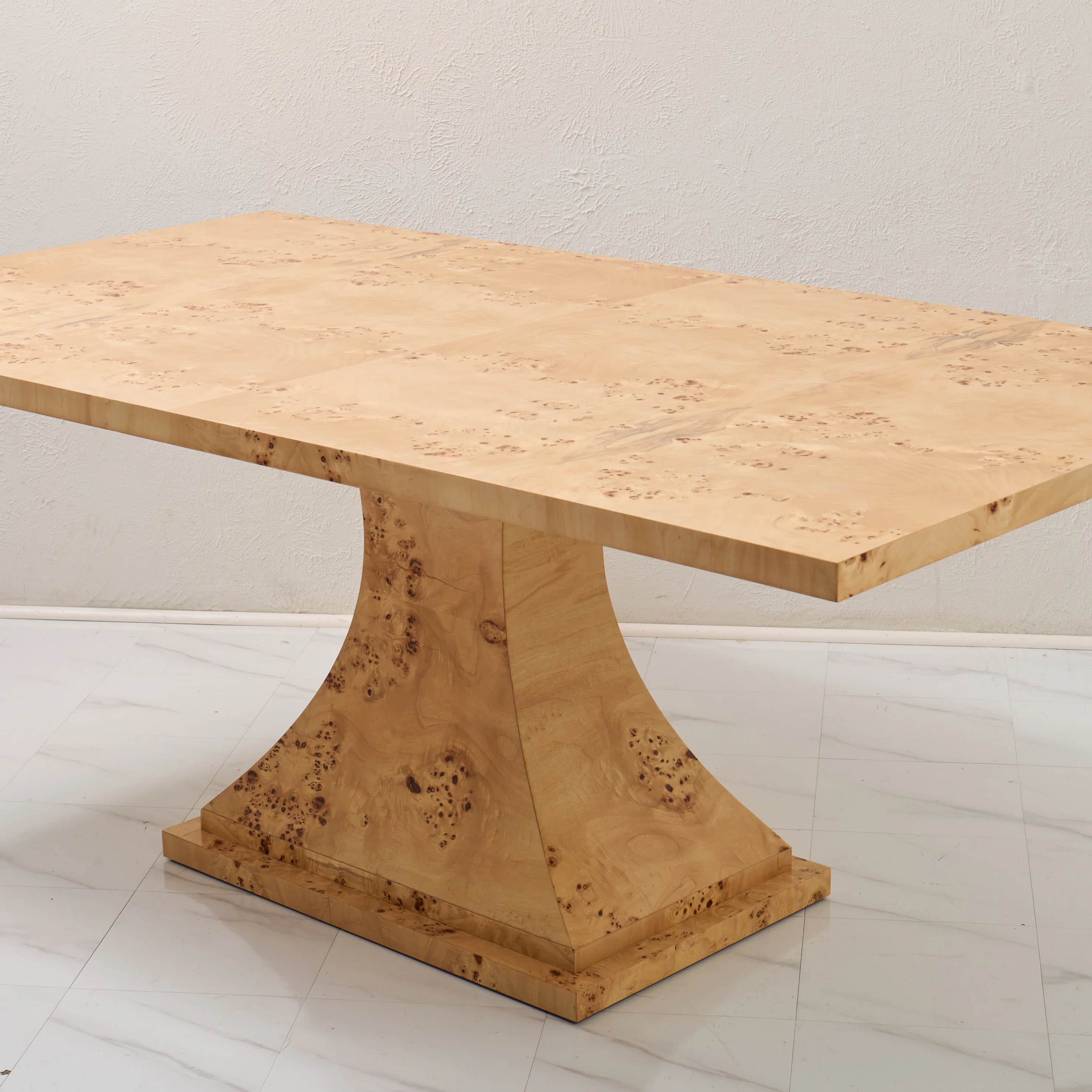 Custom Mappa Burlwood Dining Table – Amber Finish - Image 5