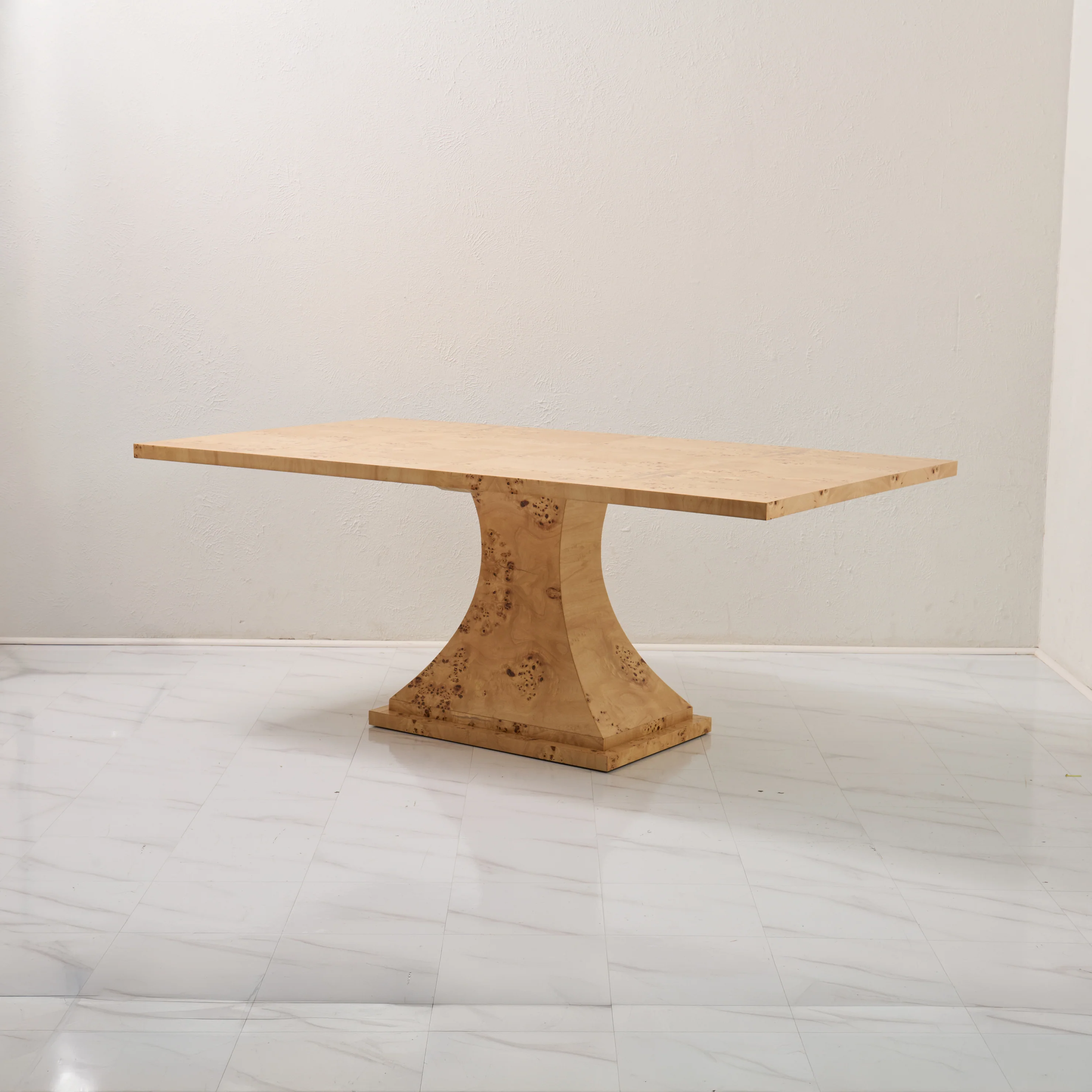 Custom Mappa Burlwood Dining Table – Amber Finish - Image 6