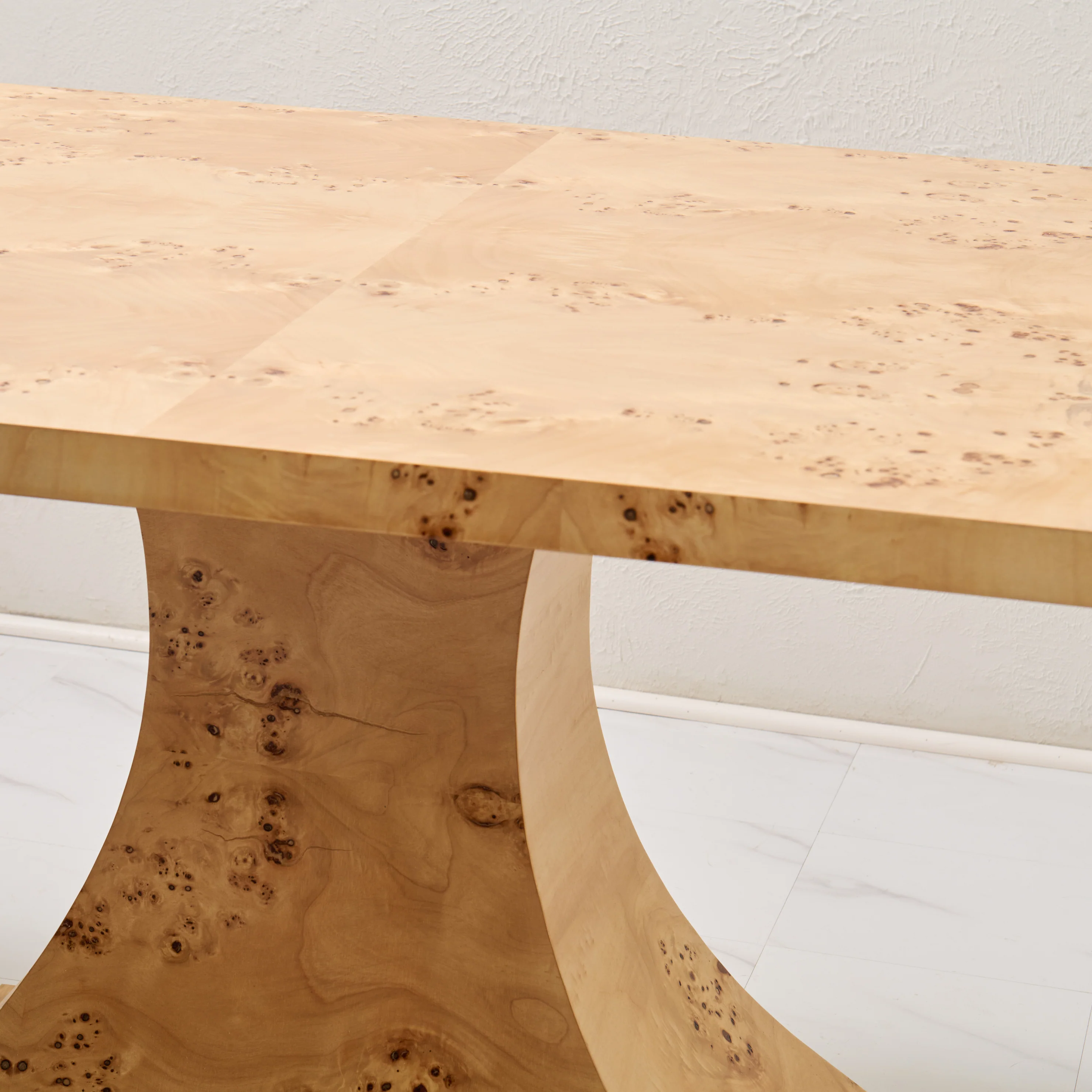 Custom Mappa Burlwood Dining Table – Amber Finish - Image 8