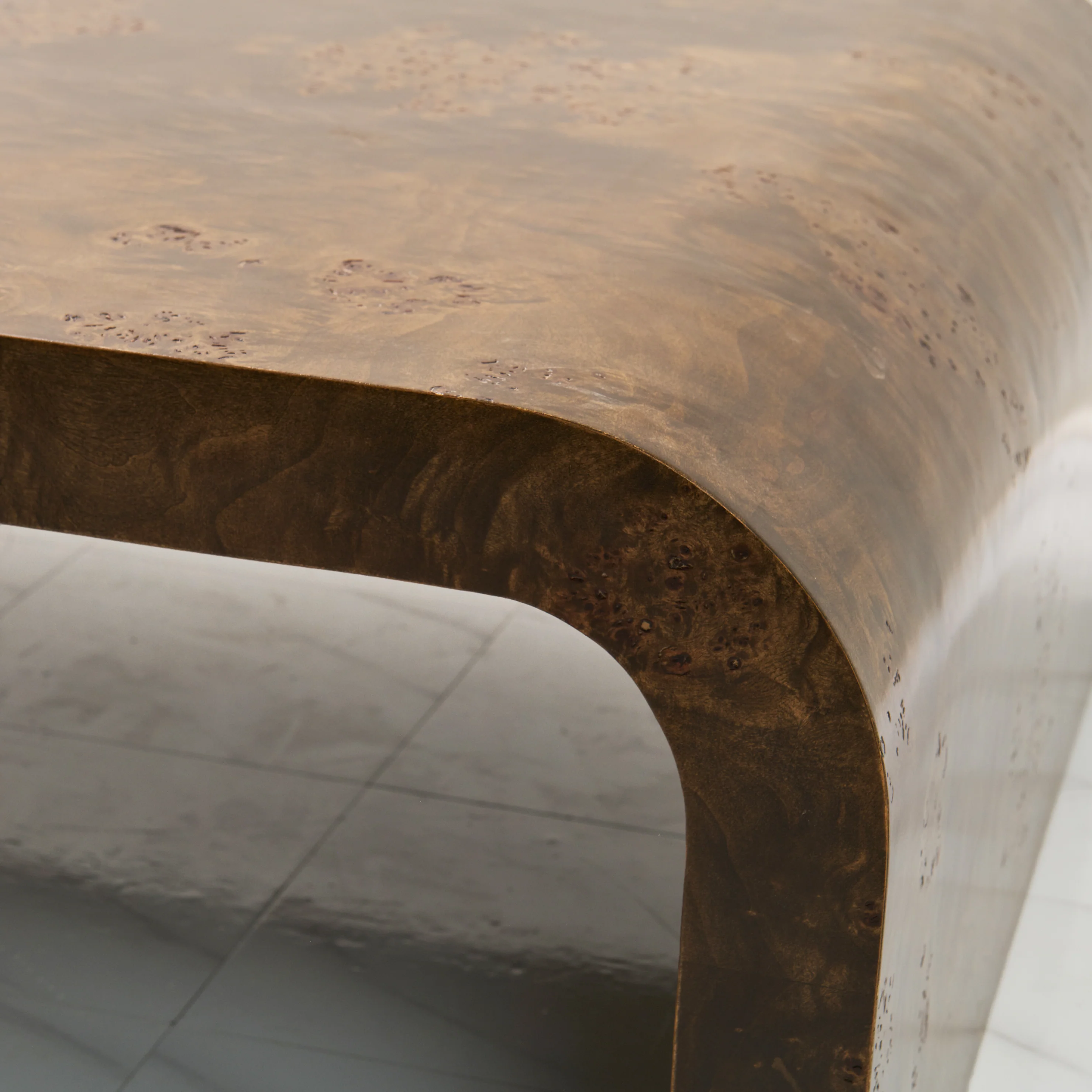 Custom Mappa Burlwood Coffee Table – Mocha Finish - Image 4