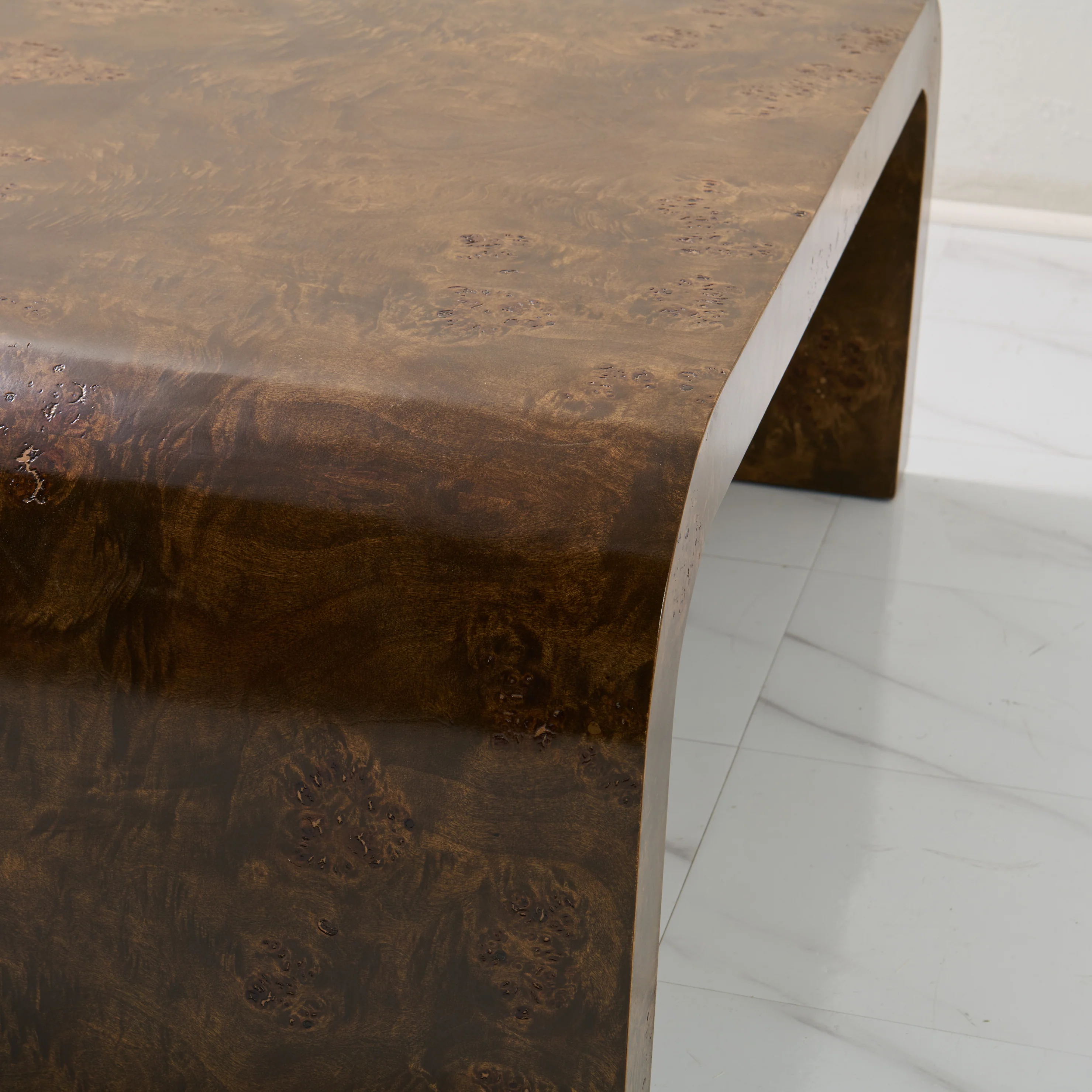 Custom Mappa Burlwood Coffee Table – Mocha Finish - Image 8