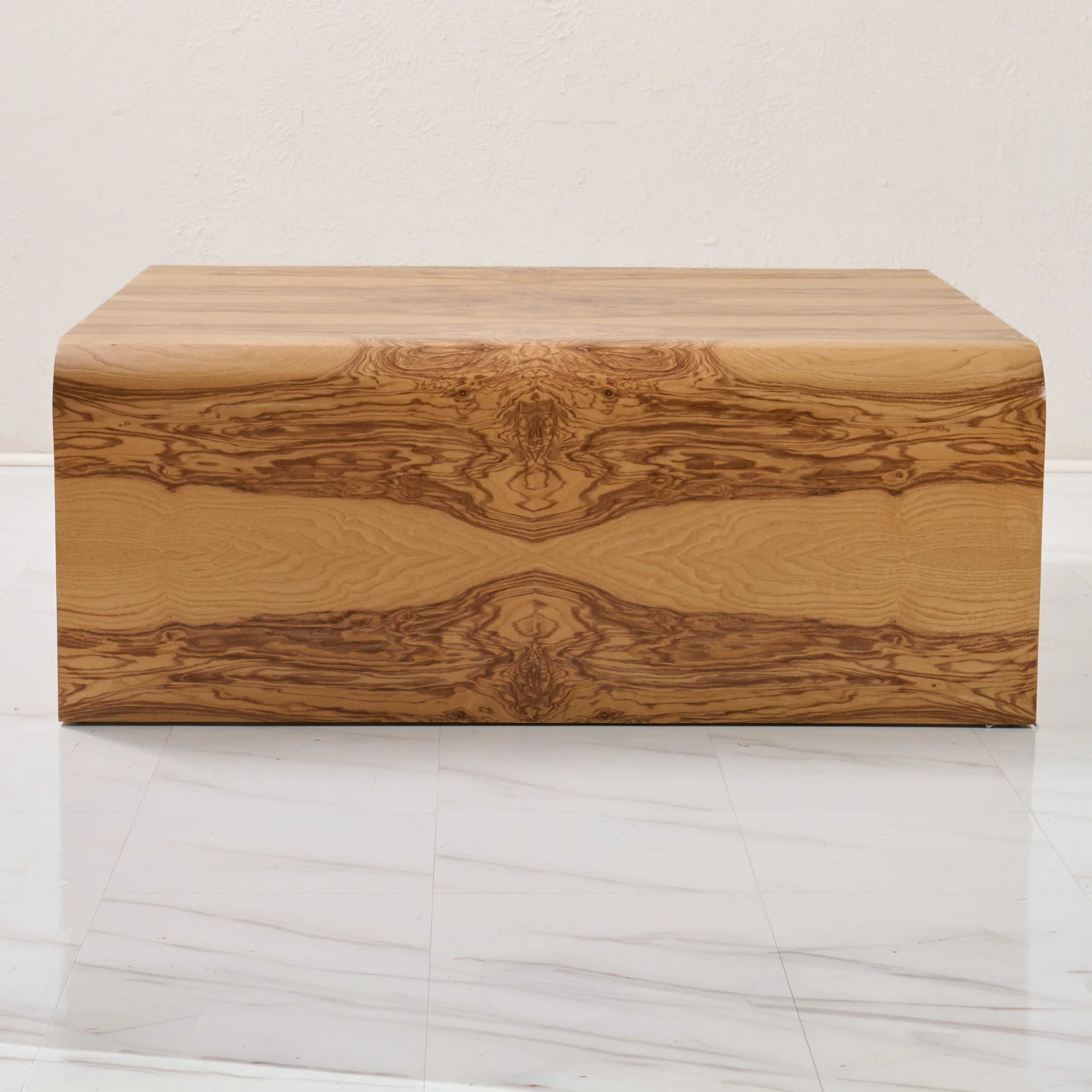 Custom Olive Ash Burlwood Coffee Table – Amber Finish - Image 8