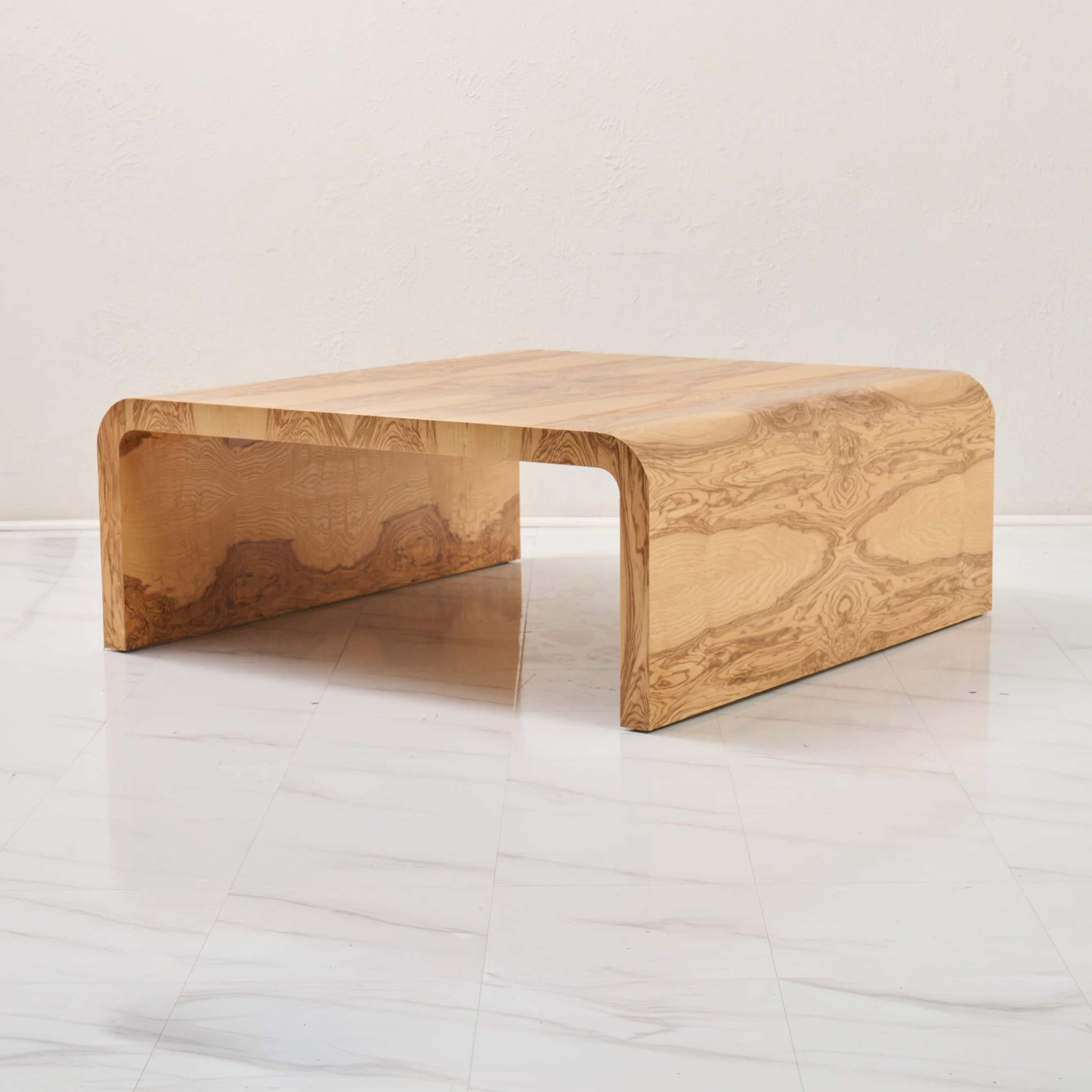 Custom Olive Ash Burlwood Coffee Table – Amber Finish - Image 9