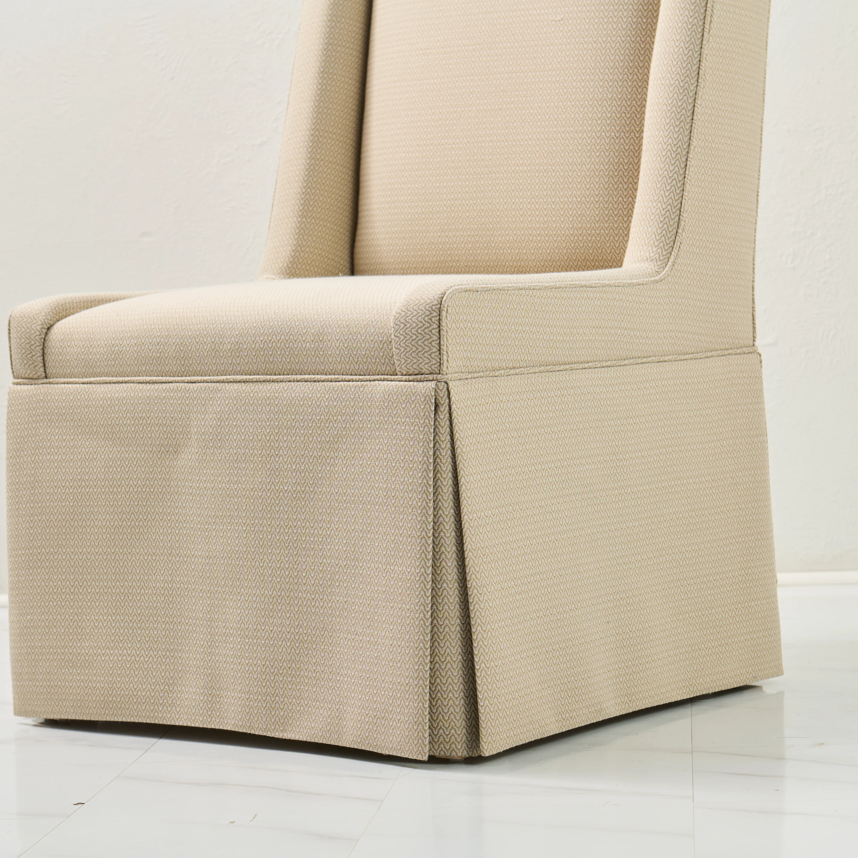 Custom Skirted Chairs in Performance Fabric - Image 4