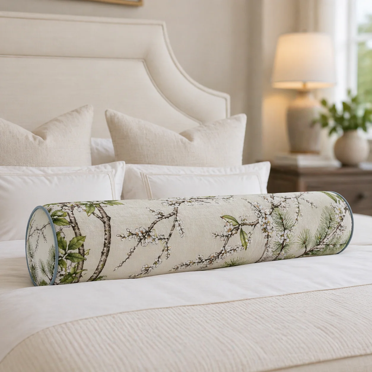 Katsura Handcrafted Bolster Pillow – Designer Decorative - Foam Insert - Image 2