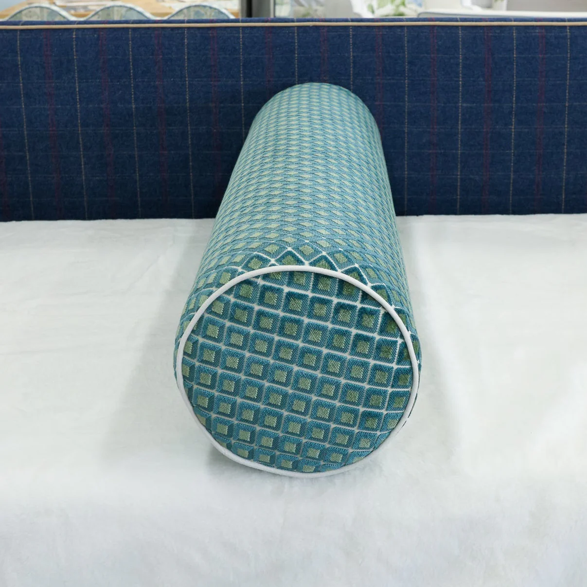 Handcrafted Bolster Pillow – Designer Decorative - Foam Insert - Image 4