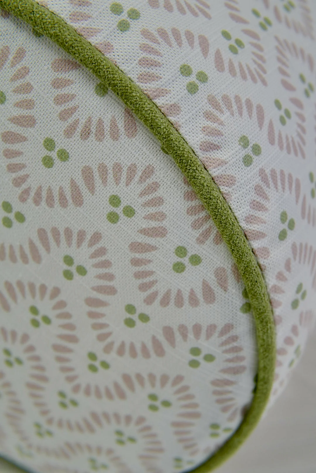 Handcrafted Bolster Pillow – Anna French Wynford Blush Fabric - Foam Insert - Image 4