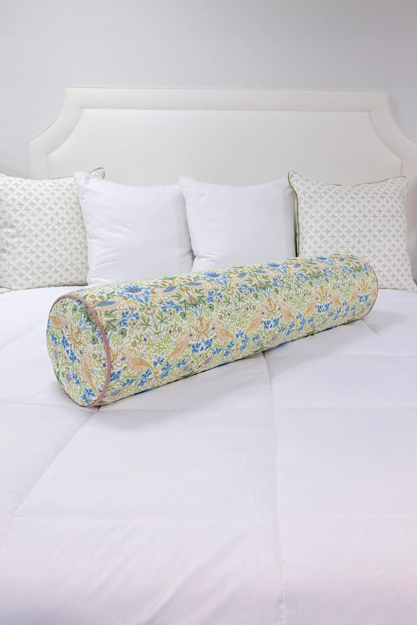 Handcrafted Bolster Pillow – Lee Jofa Fabric Designer Decorative - Foam Insert - Image 3