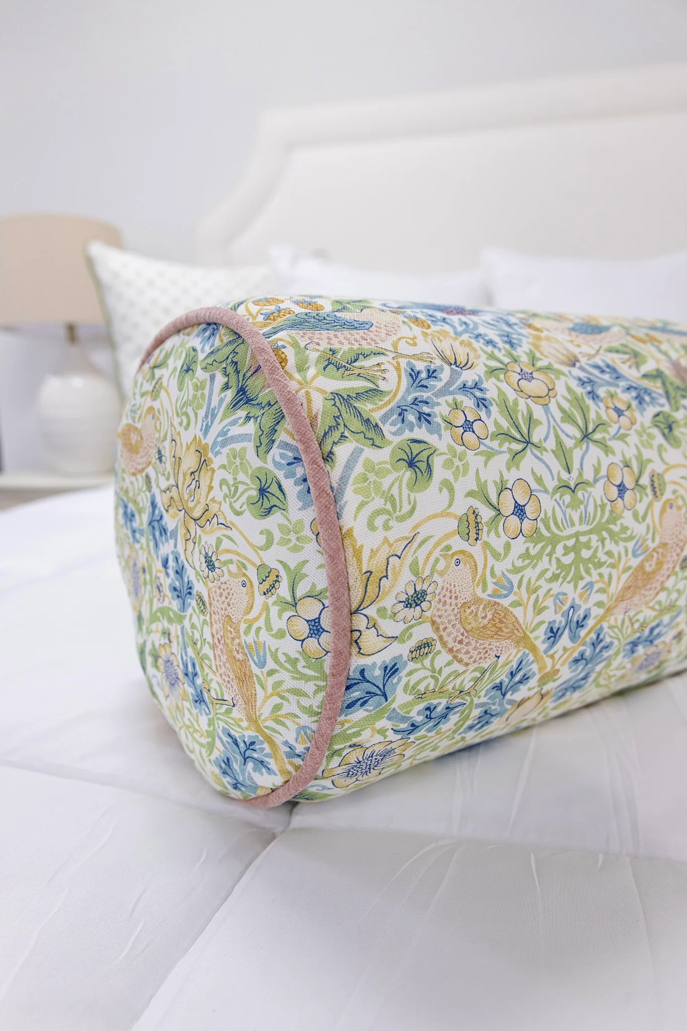 Handcrafted Bolster Pillow – Lee Jofa Fabric Designer Decorative - Foam Insert - Image 5