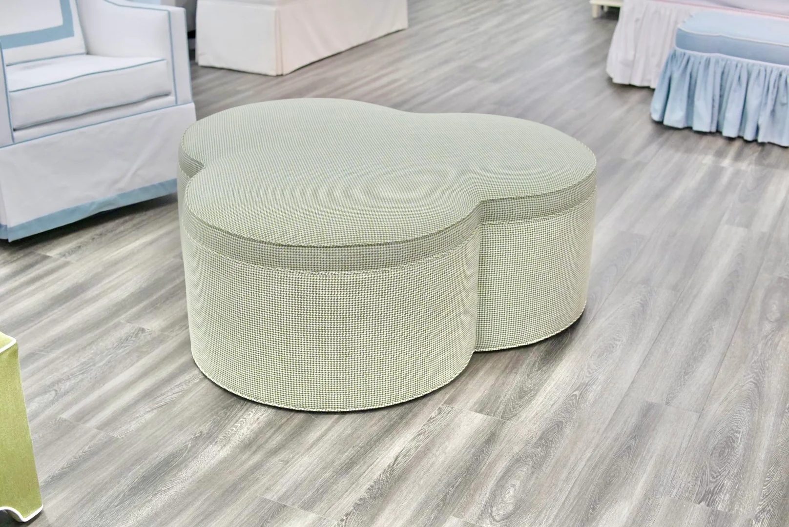 Handcrafted Clover Ottoman - Image 2
