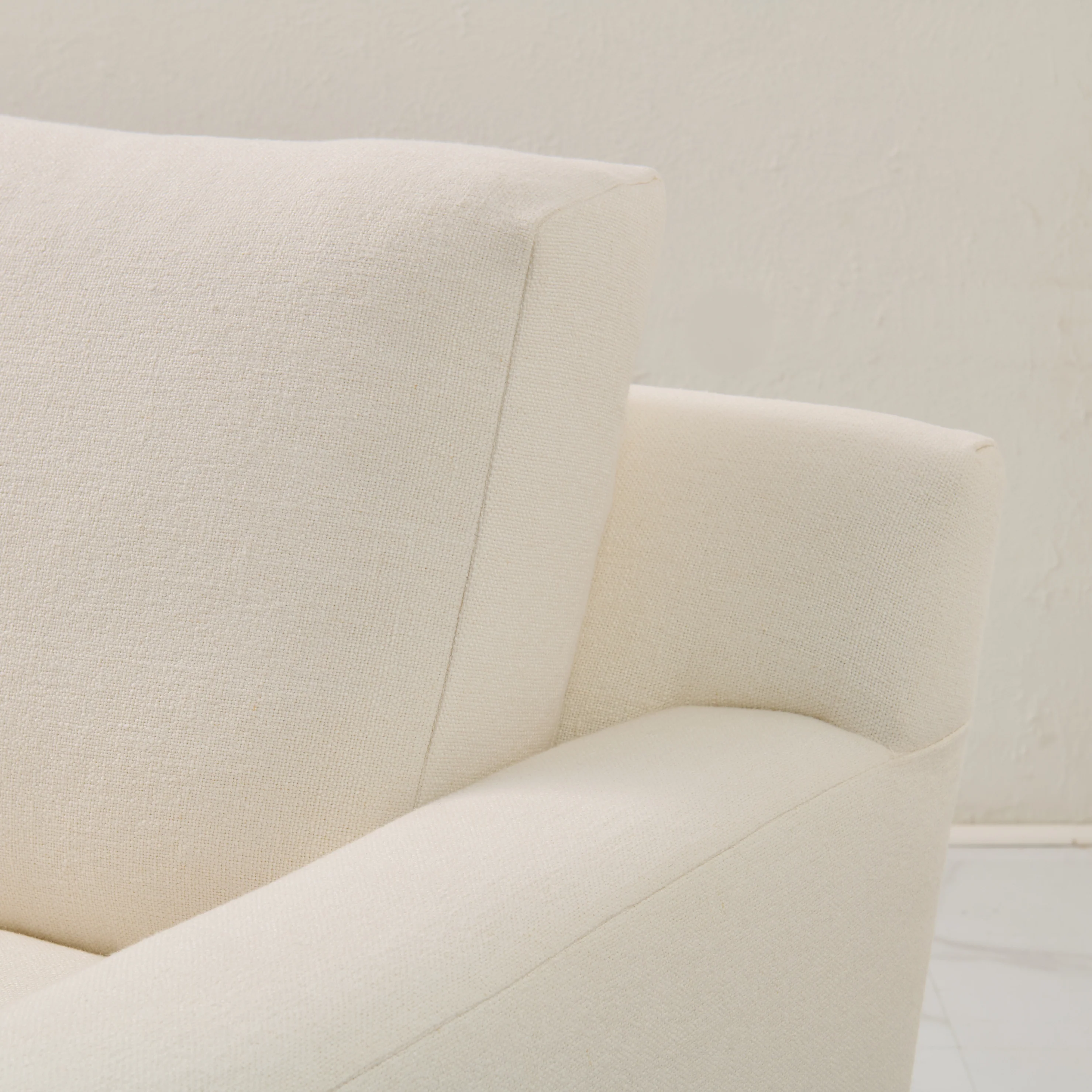 Luxe Feather-Seat Skirted Sofa in Upholstery Linen Fabric – Custom Built - Image 5