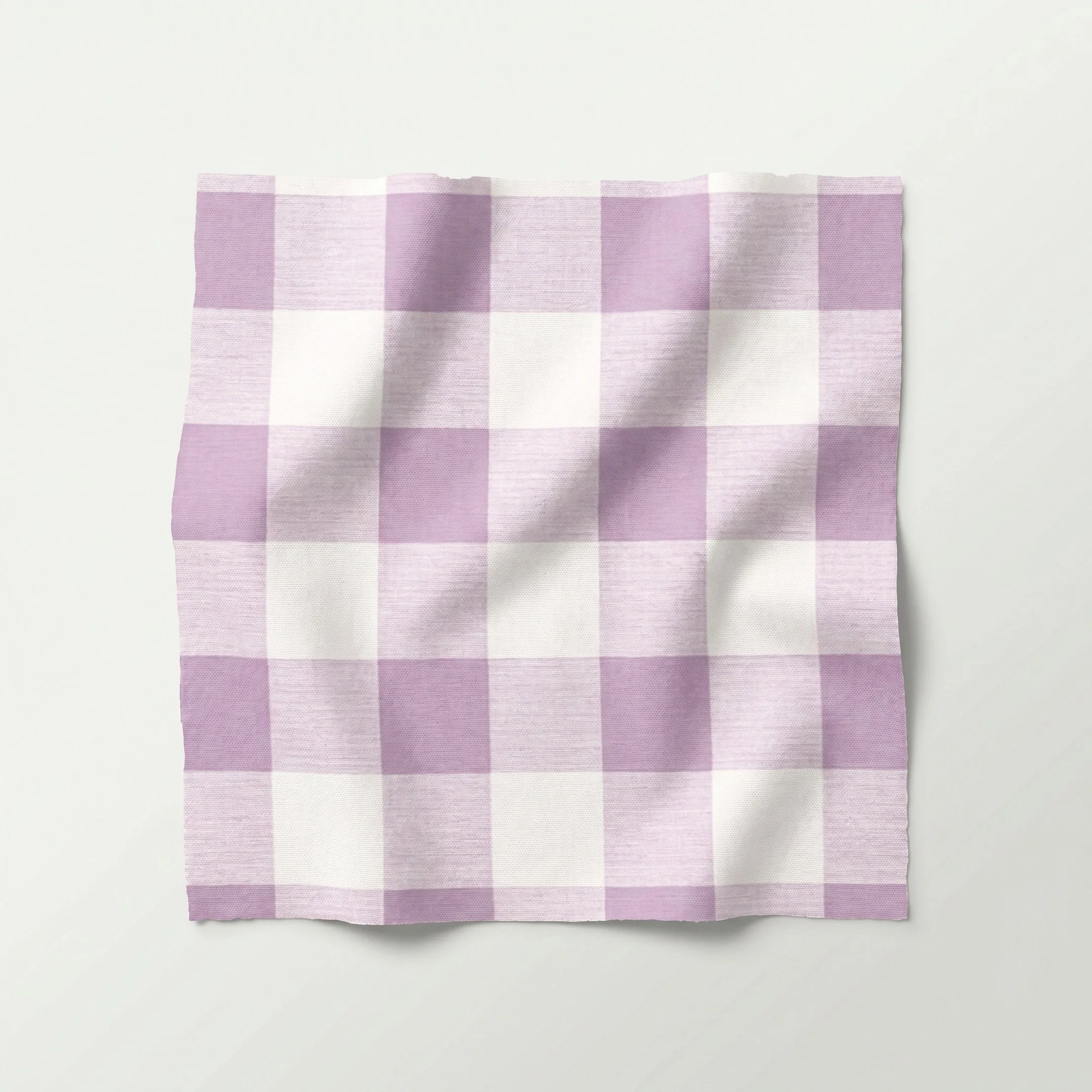 Twin Trundle Daybed - Scalloped - Buffalo Orchid Checkered Fabric with White Trim - Image 3